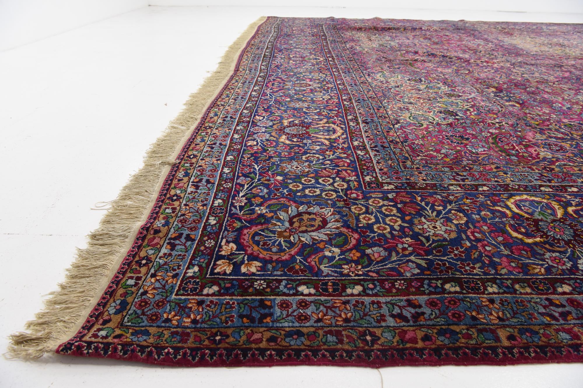 16' 3 x 23' 1 Hand Knotted Kerman Persian Wool Rug