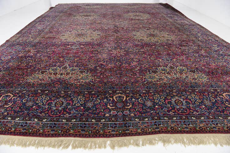 Detail image of 16' 3 x 23' 1 Hand Knotted Kerman Persian Wool Rug