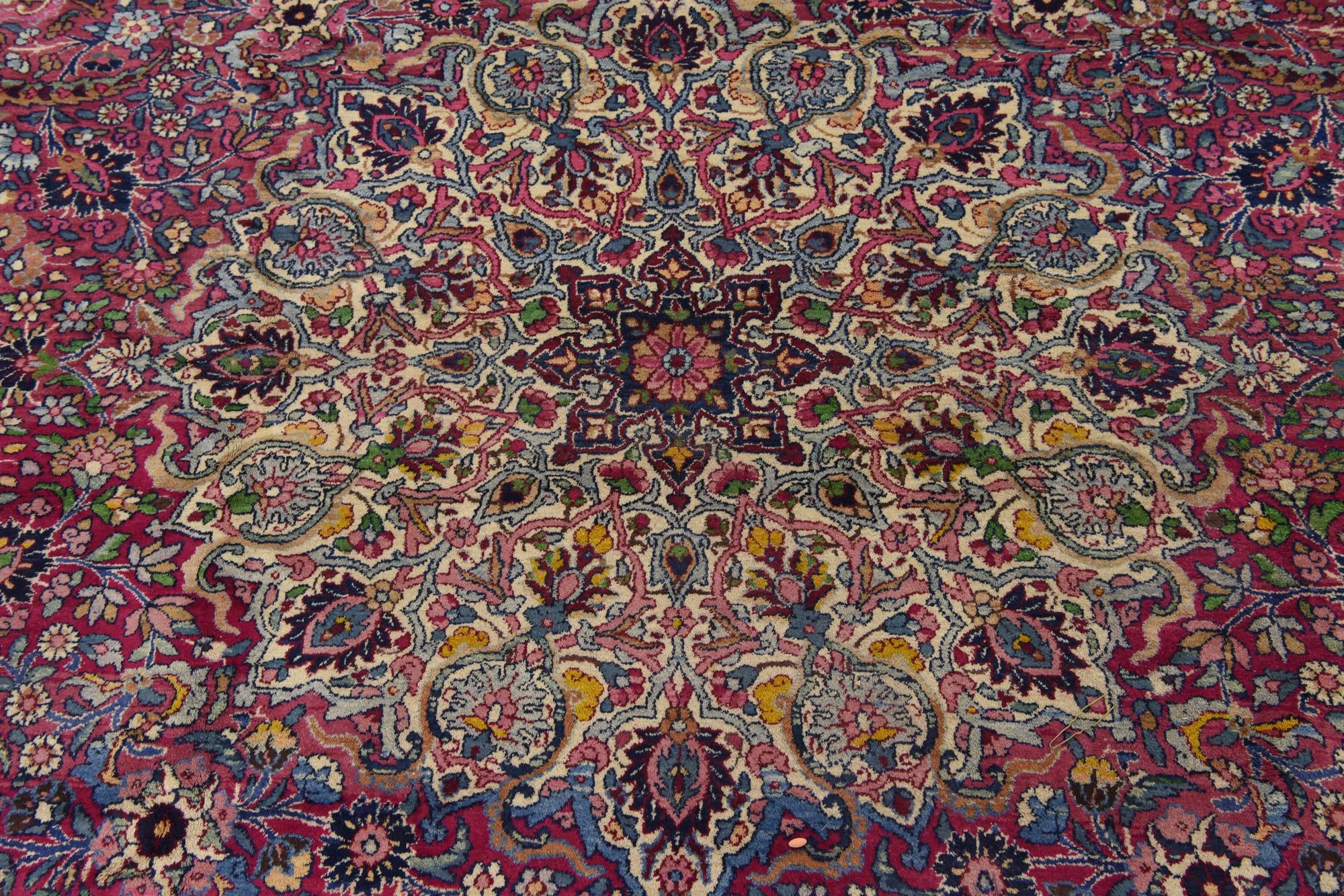 16' 3 x 23' 1 Hand Knotted Kerman Persian Wool Rug