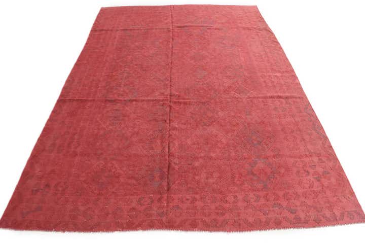 6' 9 x 9' 9 Hand Woven Kilim Fars Wool Rug