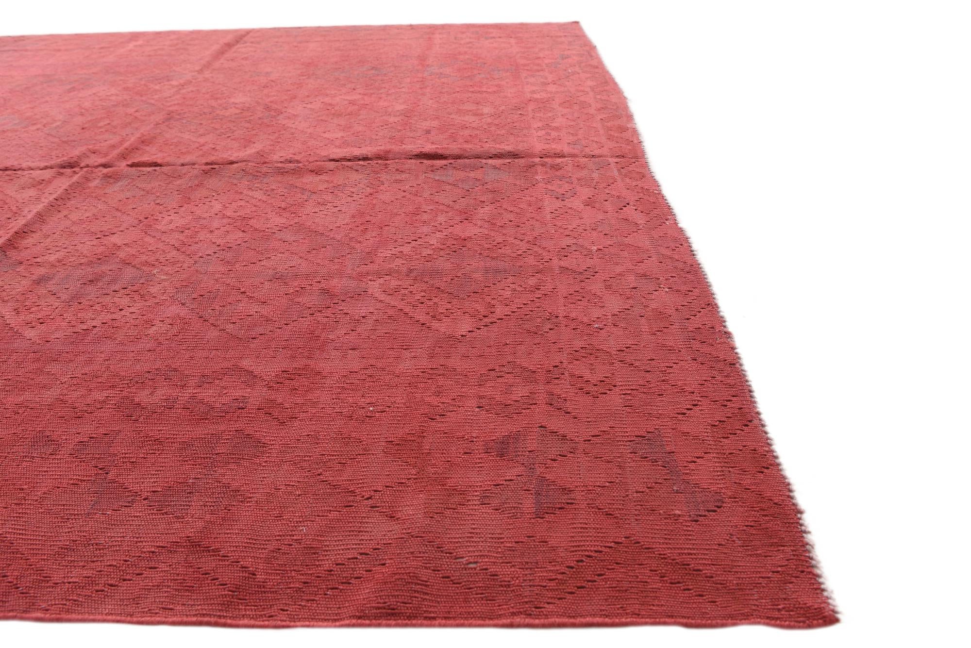 6' 9 x 9' 9 Hand Woven Kilim Fars Wool Rug