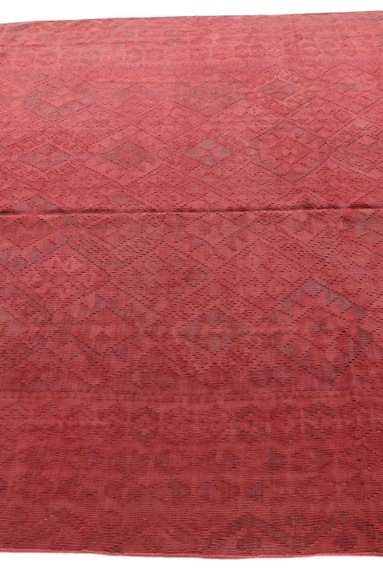 6' 9 x 9' 9 Hand Woven Kilim Fars Wool Rug