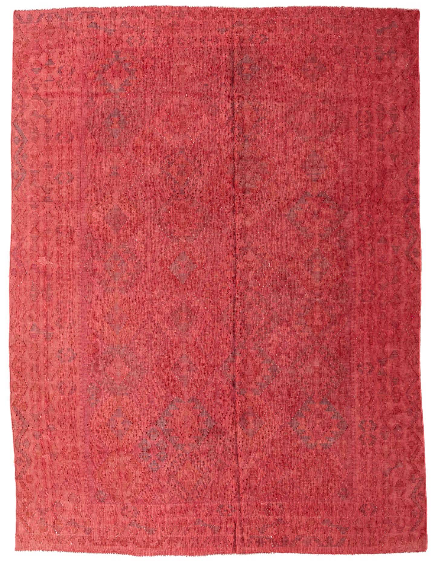 6' 9 x 9' 9 Hand Woven Kilim Fars Wool Rug