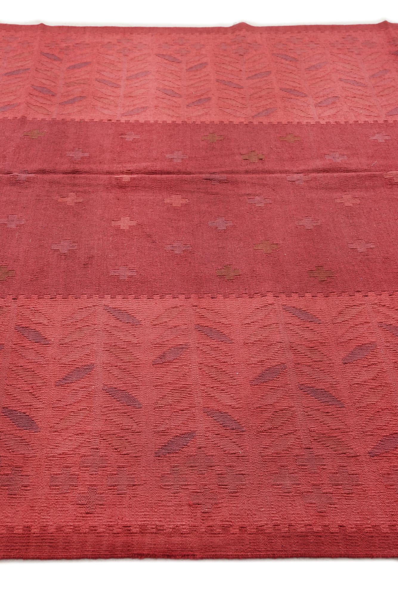 6' 9 x 9' 9 Hand Woven Kilim Fars Wool Rug