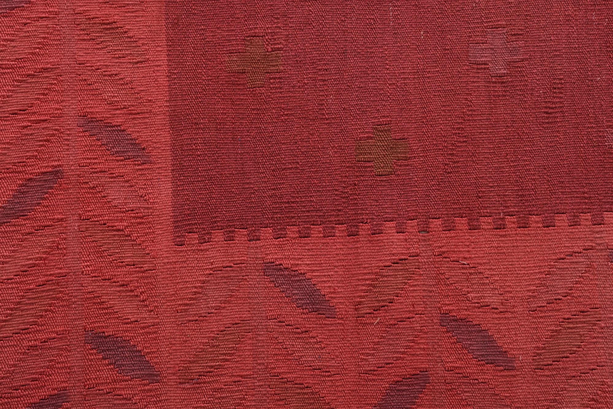 6' 9 x 9' 9 Hand Woven Kilim Fars Wool Rug