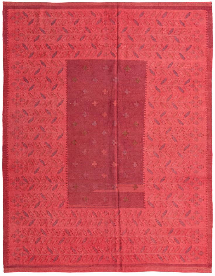 Detail image of 6' 9 x 9' 9 Hand Woven Kilim Fars Wool Rug