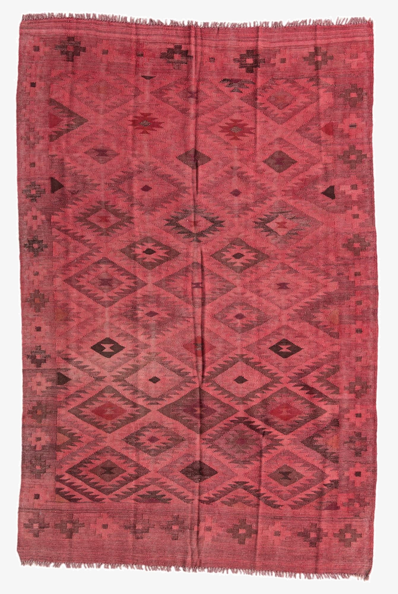 5' x 7' 8  Hand Woven Kilim Fars Rug