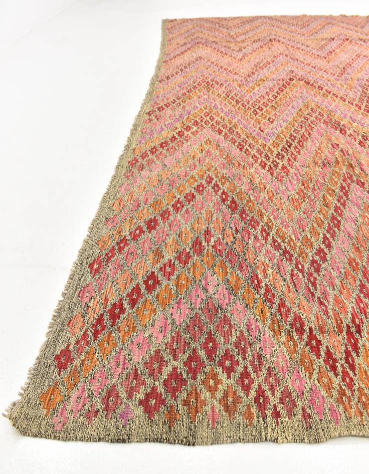 Detail image of 10' 4 x 13' 2 Hand Woven Kilim Modern Wool Rug