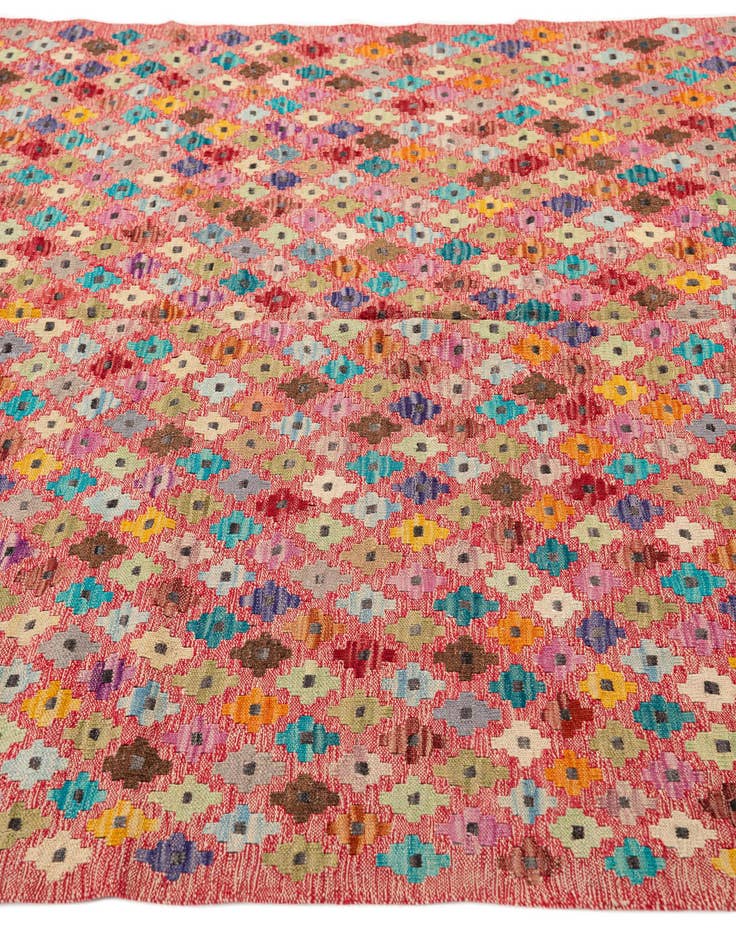 Detail image of 5' 10 x 7' 7  Hand Woven Kilim Modern Wool Rug