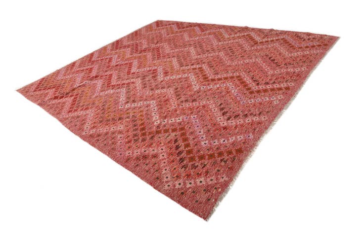 Detail image of 8' 8 x 9' 8 Hand Woven Kilim Modern Wool Rug