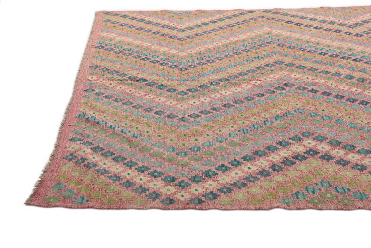 Detail image of 7' 4 x 9' 7 Hand Woven Kilim Modern Wool Rug