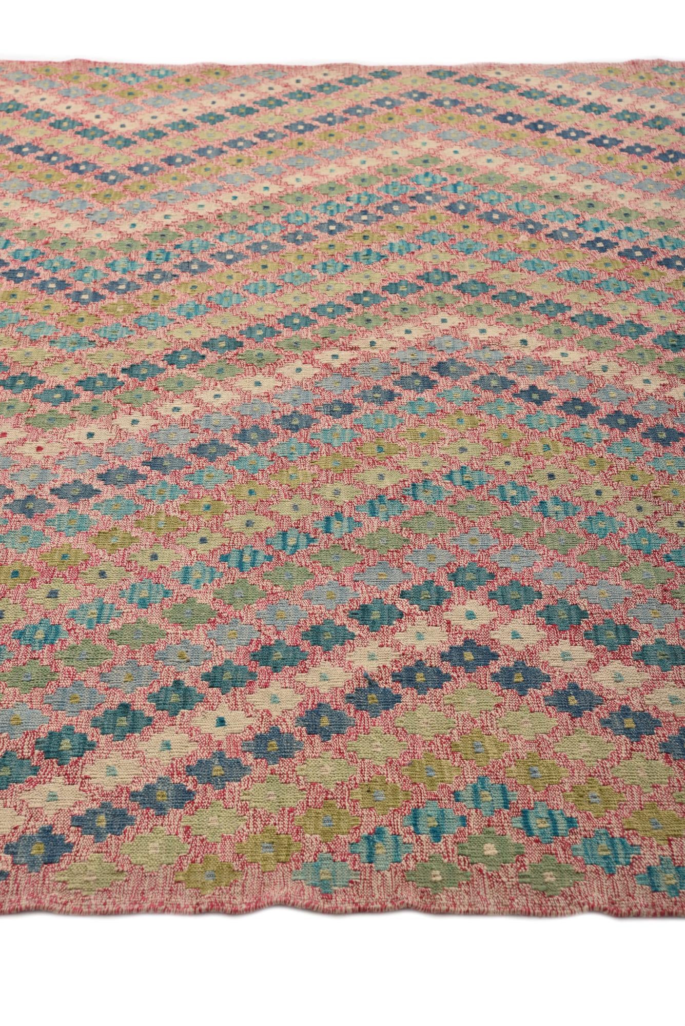 7' 4 x 9' 7 Hand Woven Kilim Modern Wool Rug