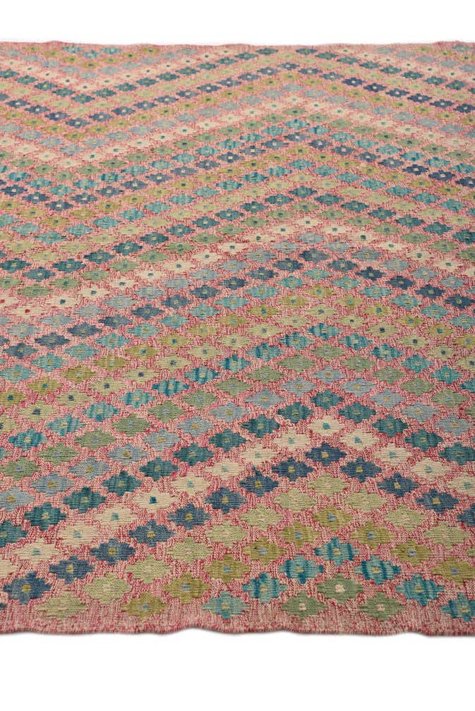 7' 4 x 9' 7 Hand Woven Kilim Modern Wool Rug