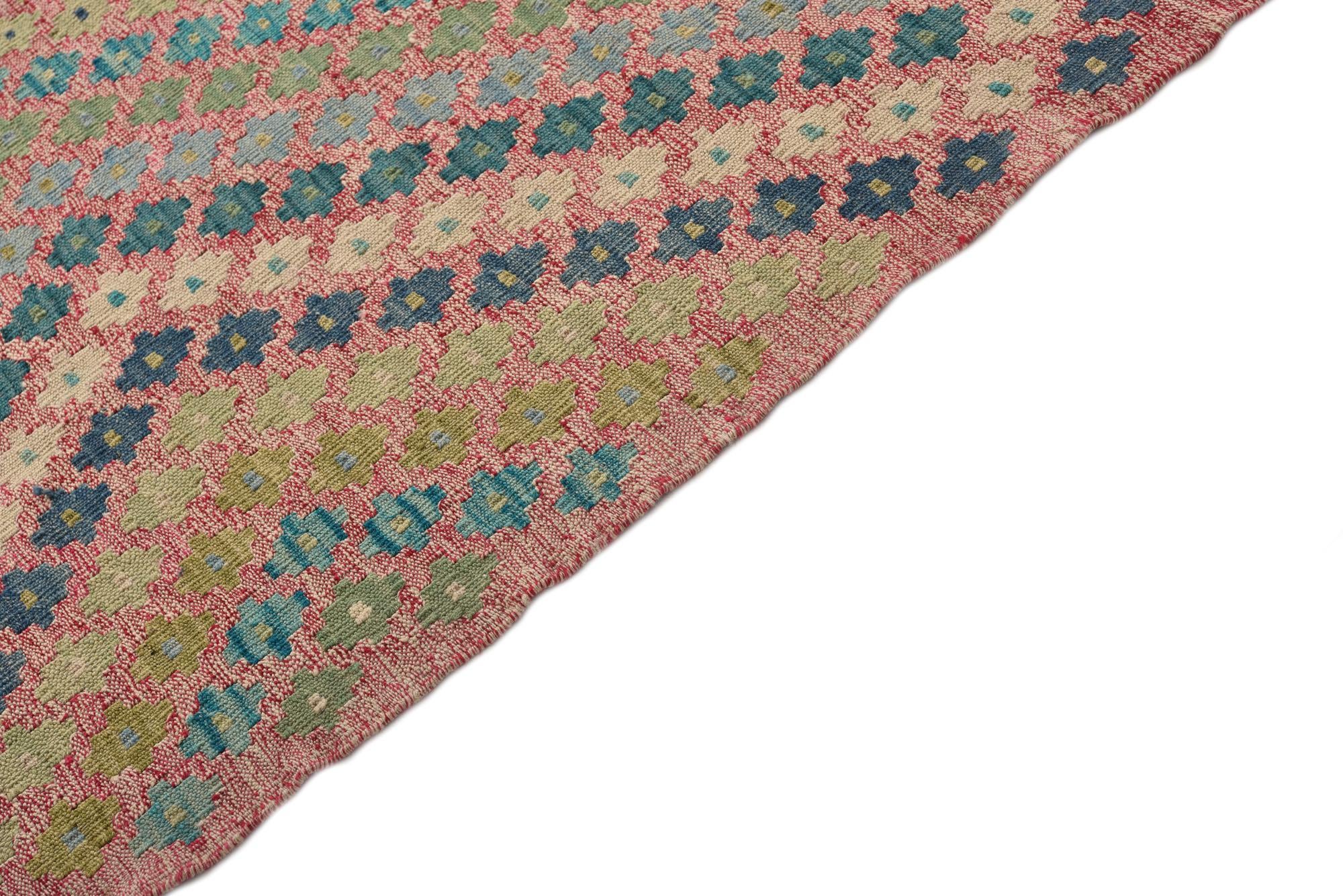 7' 4 x 9' 7 Hand Woven Kilim Modern Wool Rug