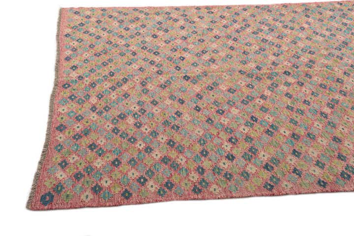 6' 10 x 9' 8 Hand Woven Kilim Modern Wool Rug