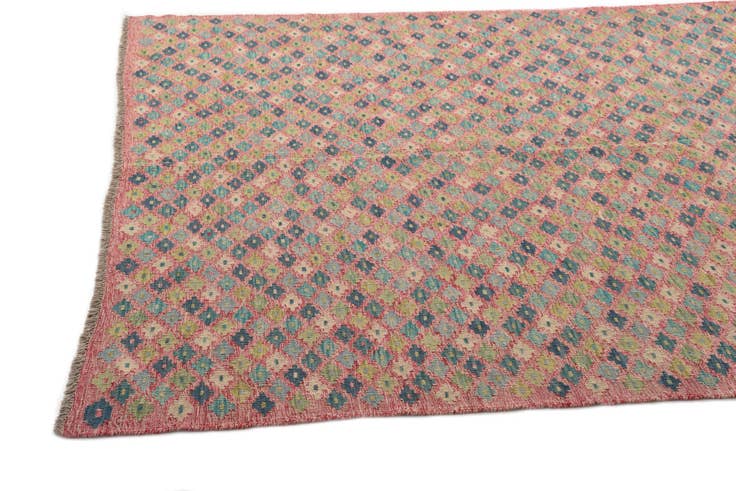 Detail image of 6' 10 x 9' 8 Hand Woven Kilim Modern Wool Rug