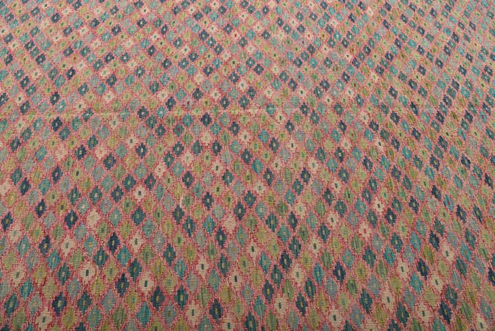 6' 10 x 9' 8 Hand Woven Kilim Modern Wool Rug