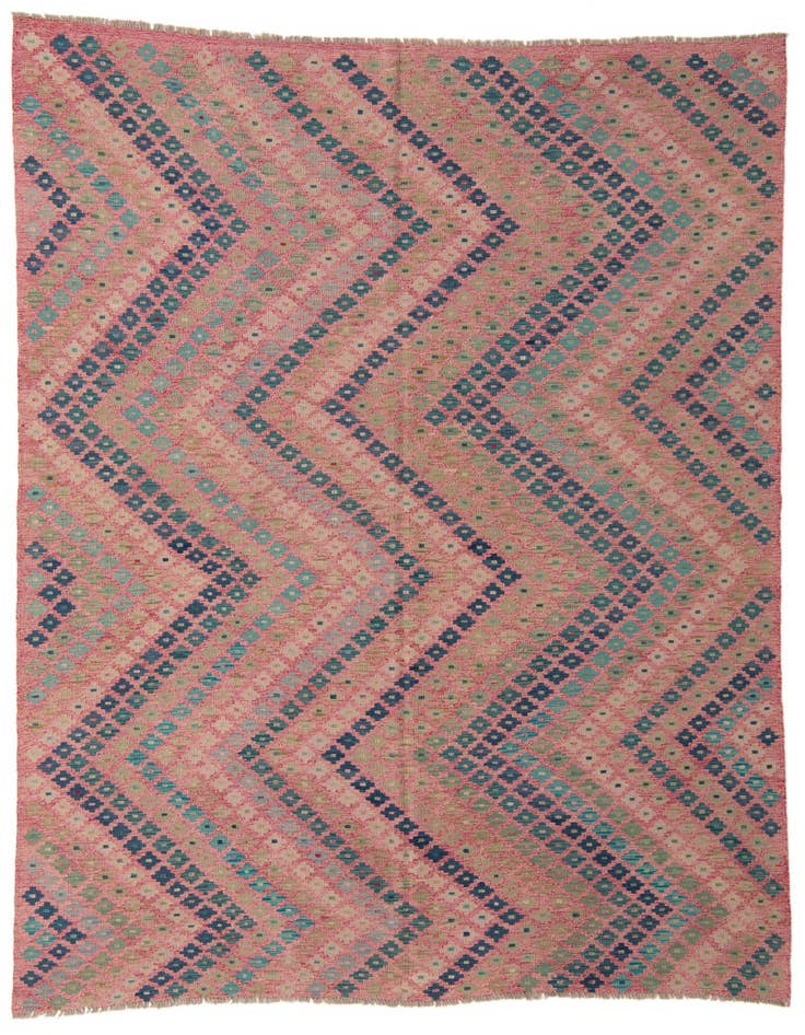 Detail image of 7' 1 x 9' 5 Hand Woven Kilim Modern Wool Rug