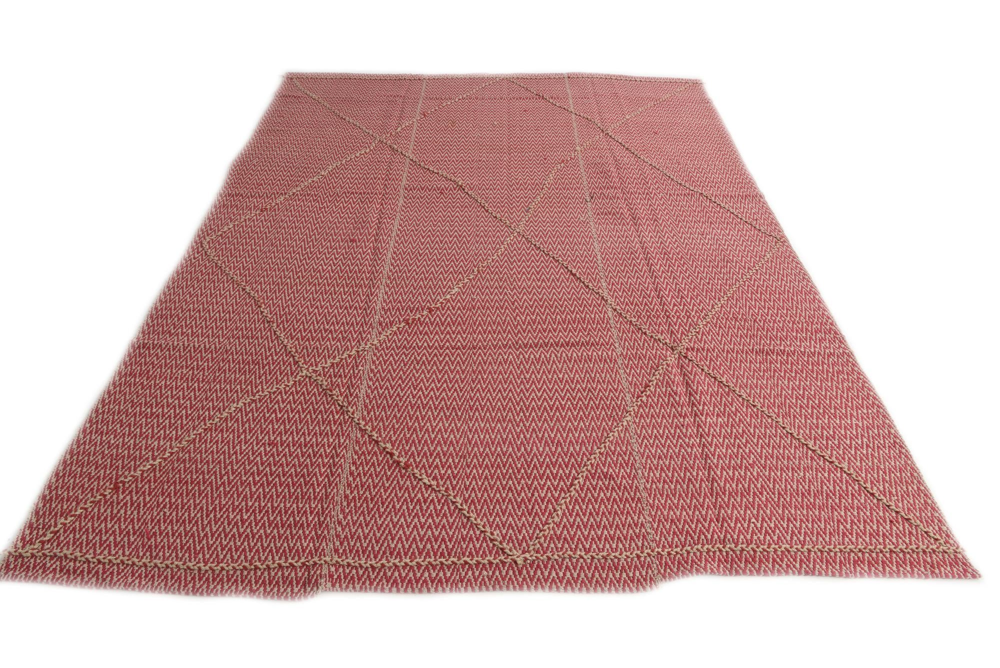 8' 9 x 12' Hand Woven Kilim Modern Wool Rug
