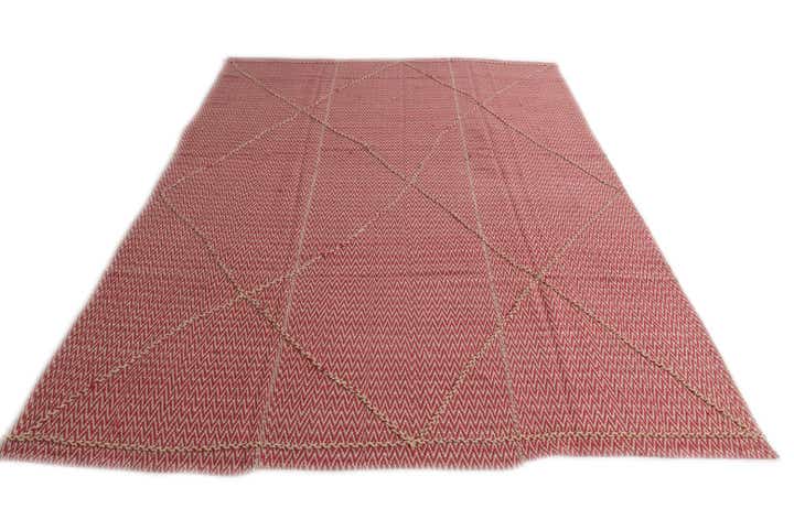 8' 9 x 12' Hand Woven Kilim Modern Wool Rug