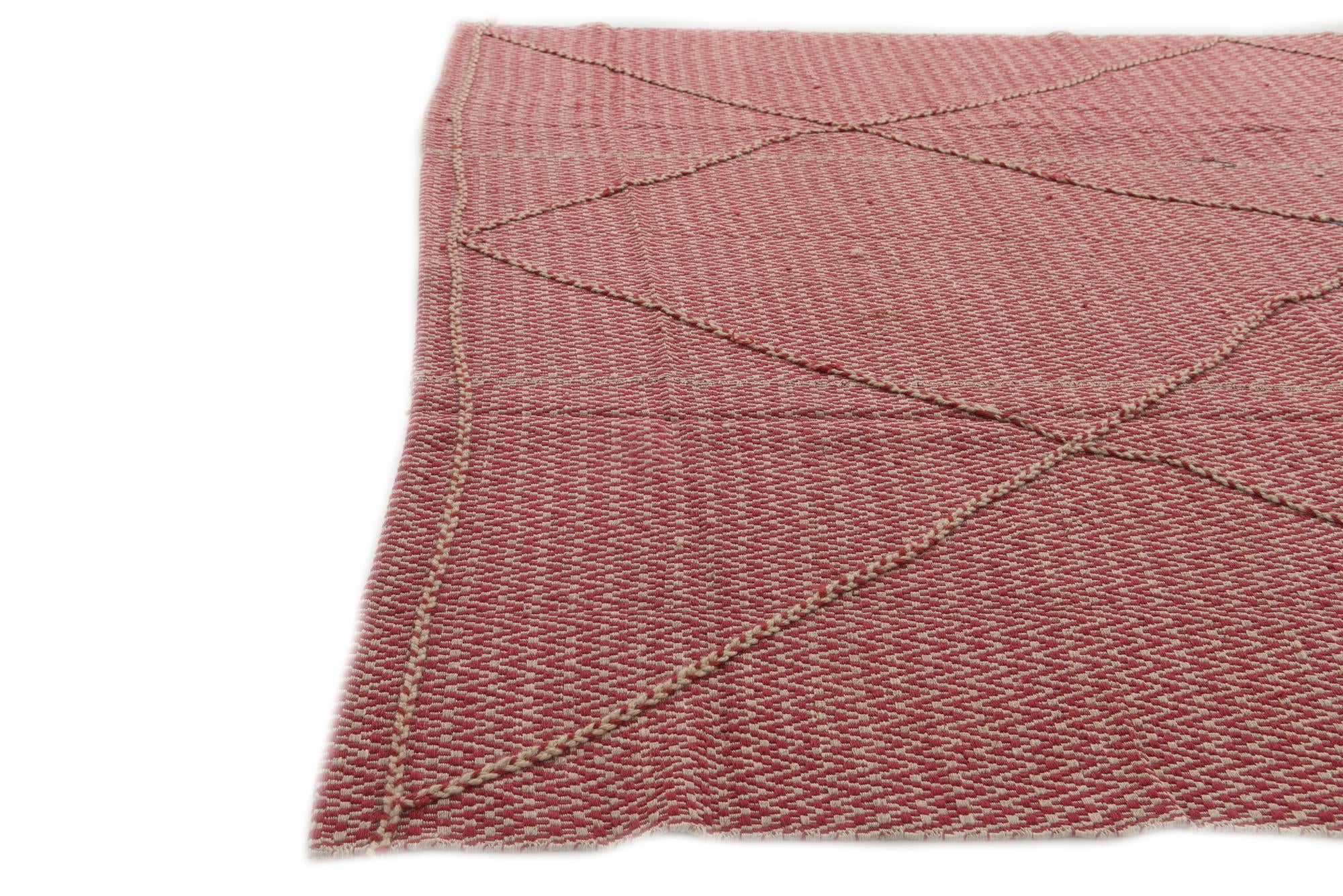 8' 9 x 12' Hand Woven Kilim Modern Wool Rug
