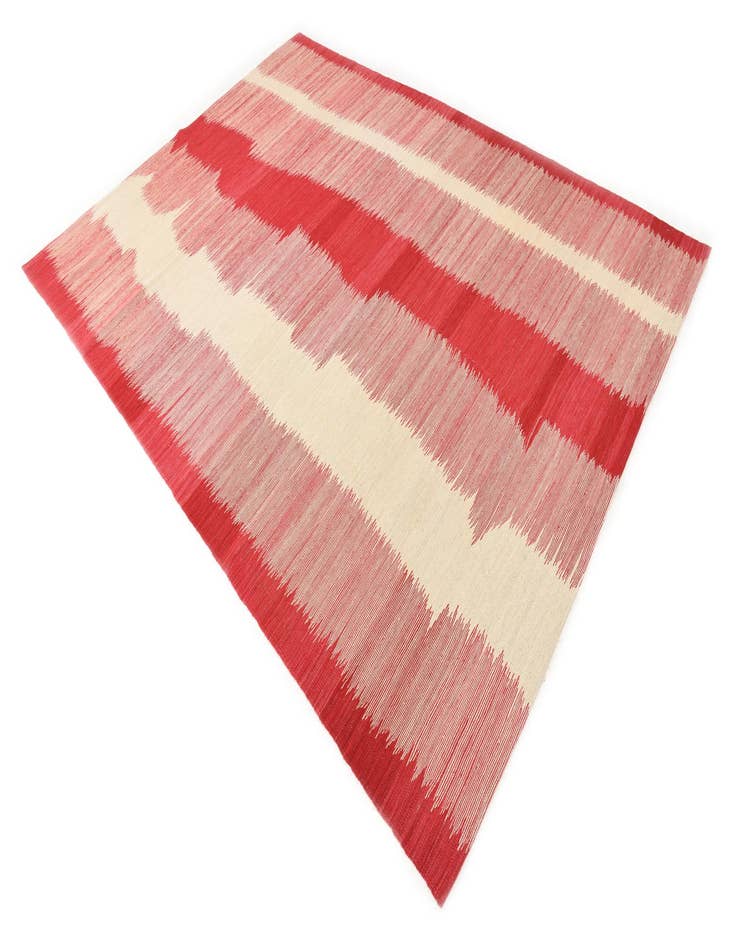 Detail image of 6' 9 x 9' 4 Hand Woven Kilim Modern Wool Rug