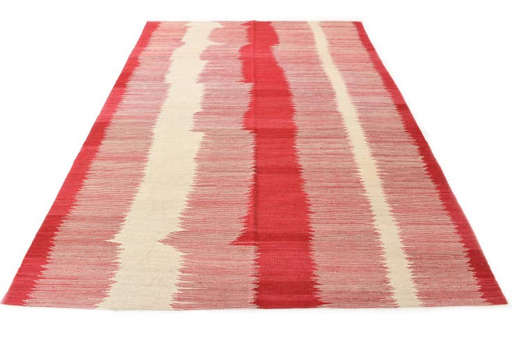 Detail image of 6' 9 x 9' 4 Hand Woven Kilim Modern Wool Rug