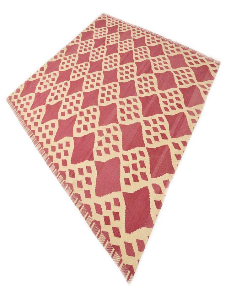 Detail image of 8' 9 x 9' 7  Hand Woven Kilim Modern Wool Rug