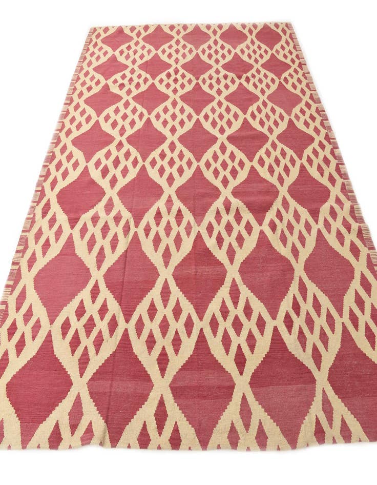 Detail image of 8' 9 x 9' 7 Hand Woven Kilim Modern Wool Rug