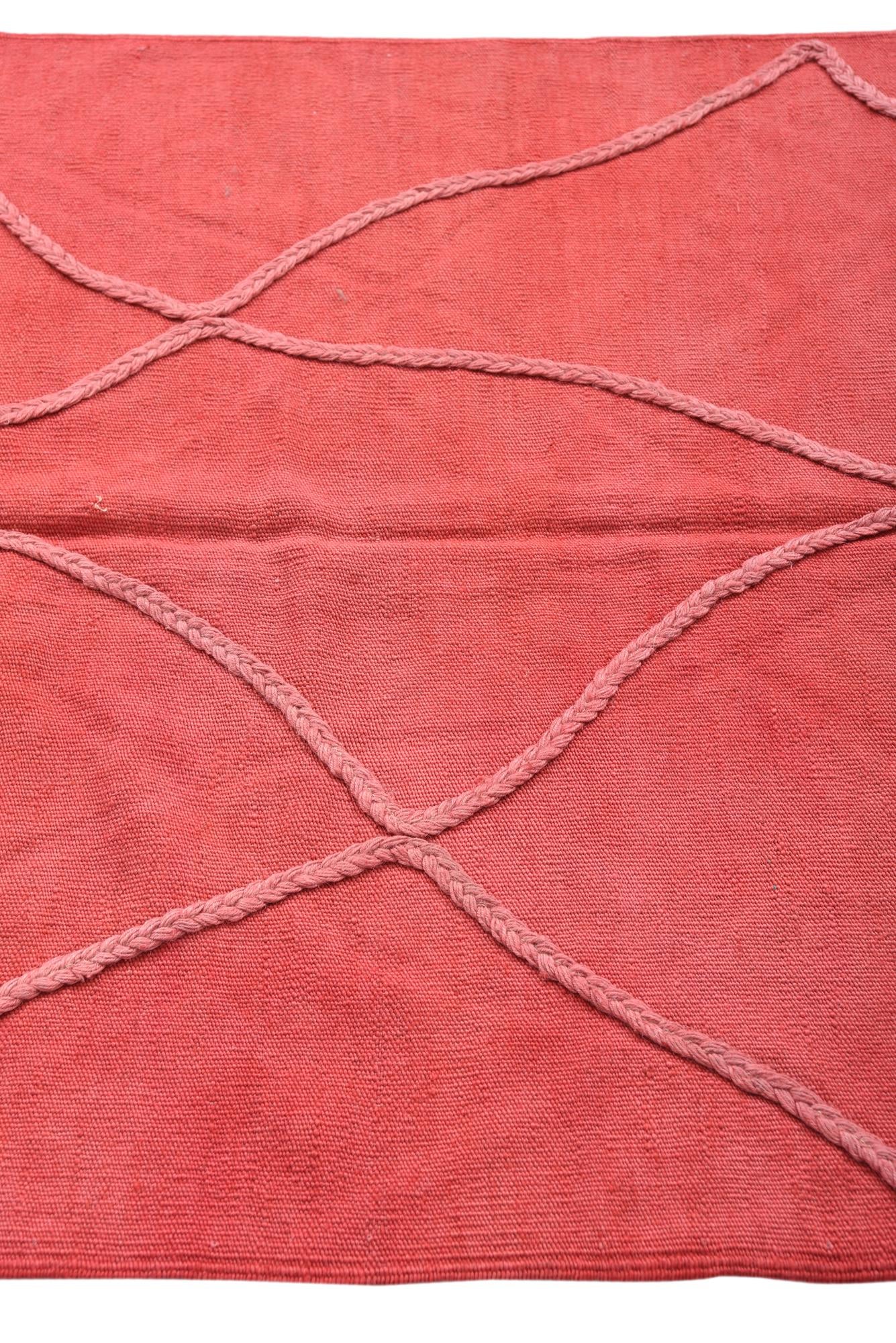 3' 4 x 4' 8 Hand Woven Kilim Modern Wool Rug