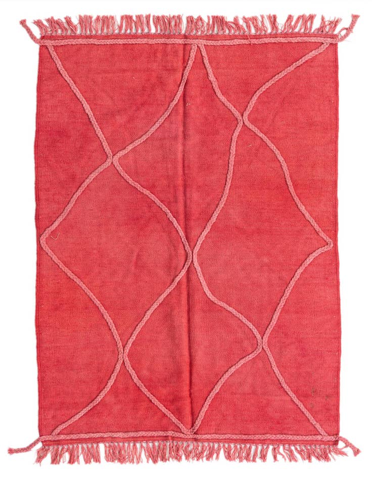Detail image of 3' 4 x 4' 8 Hand Woven Kilim Modern Wool Rug