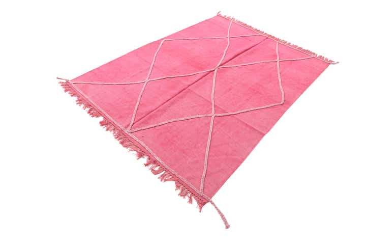 4' 11 x 7' 2 Hand Woven Kilim Modern Wool Rug