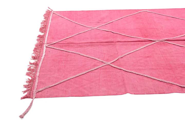 4' 11 x 7' 2 Hand Woven Kilim Modern Wool Rug