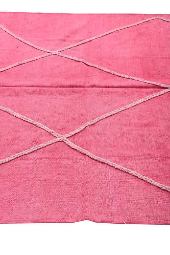 4' 11 x 7' 2 Hand Woven Kilim Modern Wool Rug