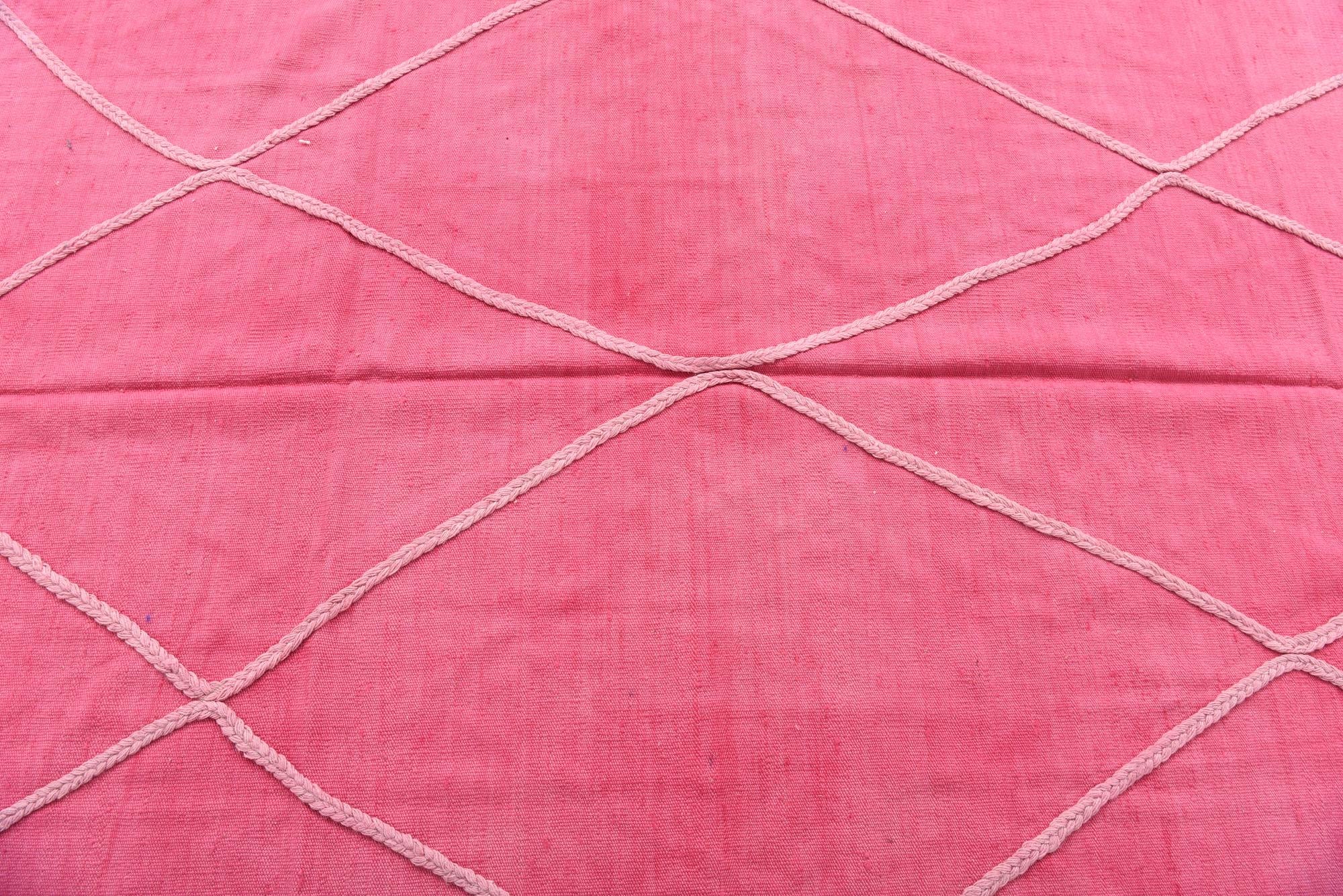 4' 11 x 7' 2 Hand Woven Kilim Modern Wool Rug