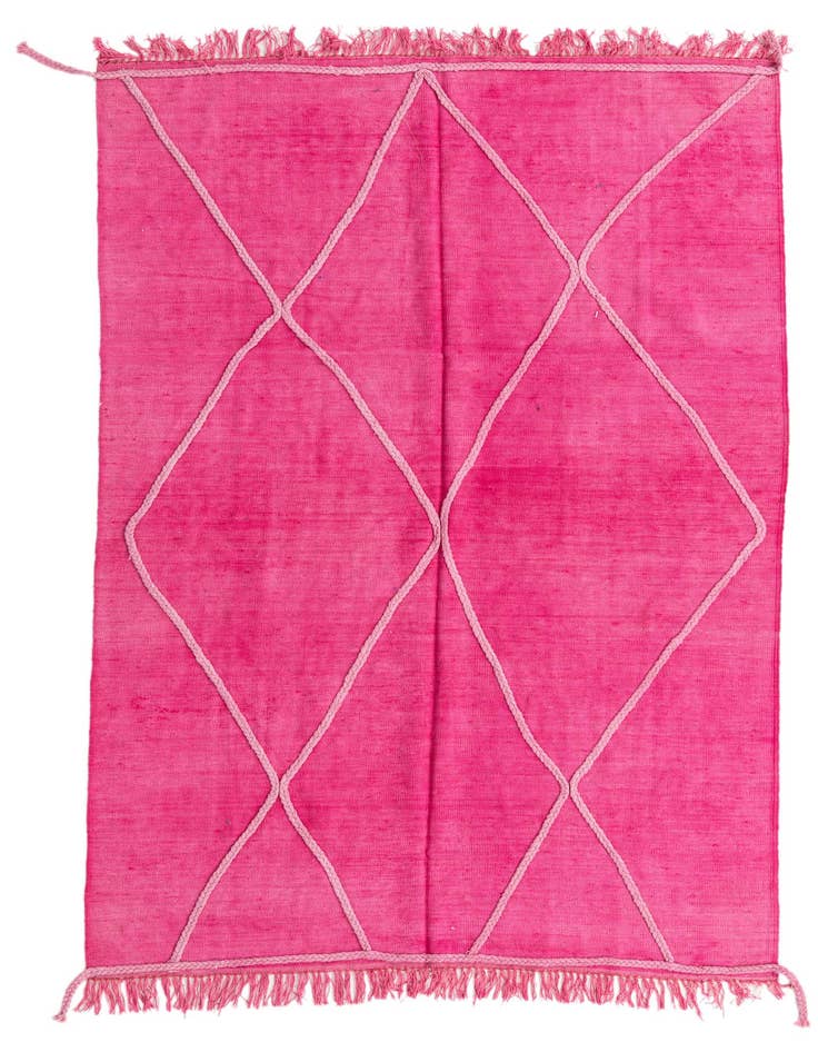 Detail image of 4' 11 x 7' 2 Hand Woven Kilim Modern Wool Rug