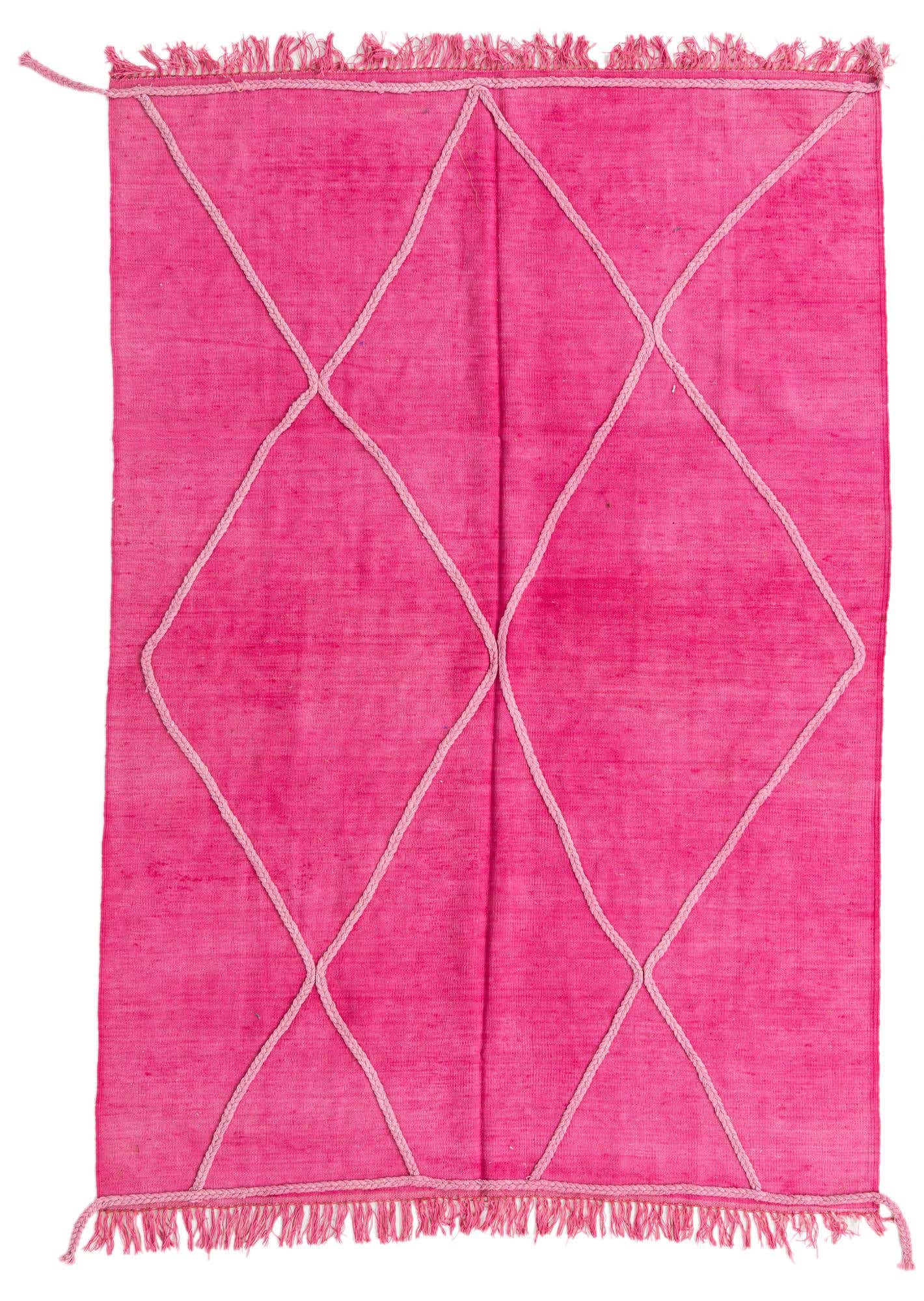 4' 11 x 7' 2 Hand Woven Kilim Modern Wool Rug