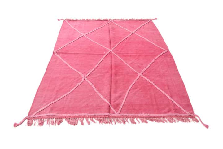 4' 7 x 6' 7 Hand Woven Kilim Modern Wool Rug