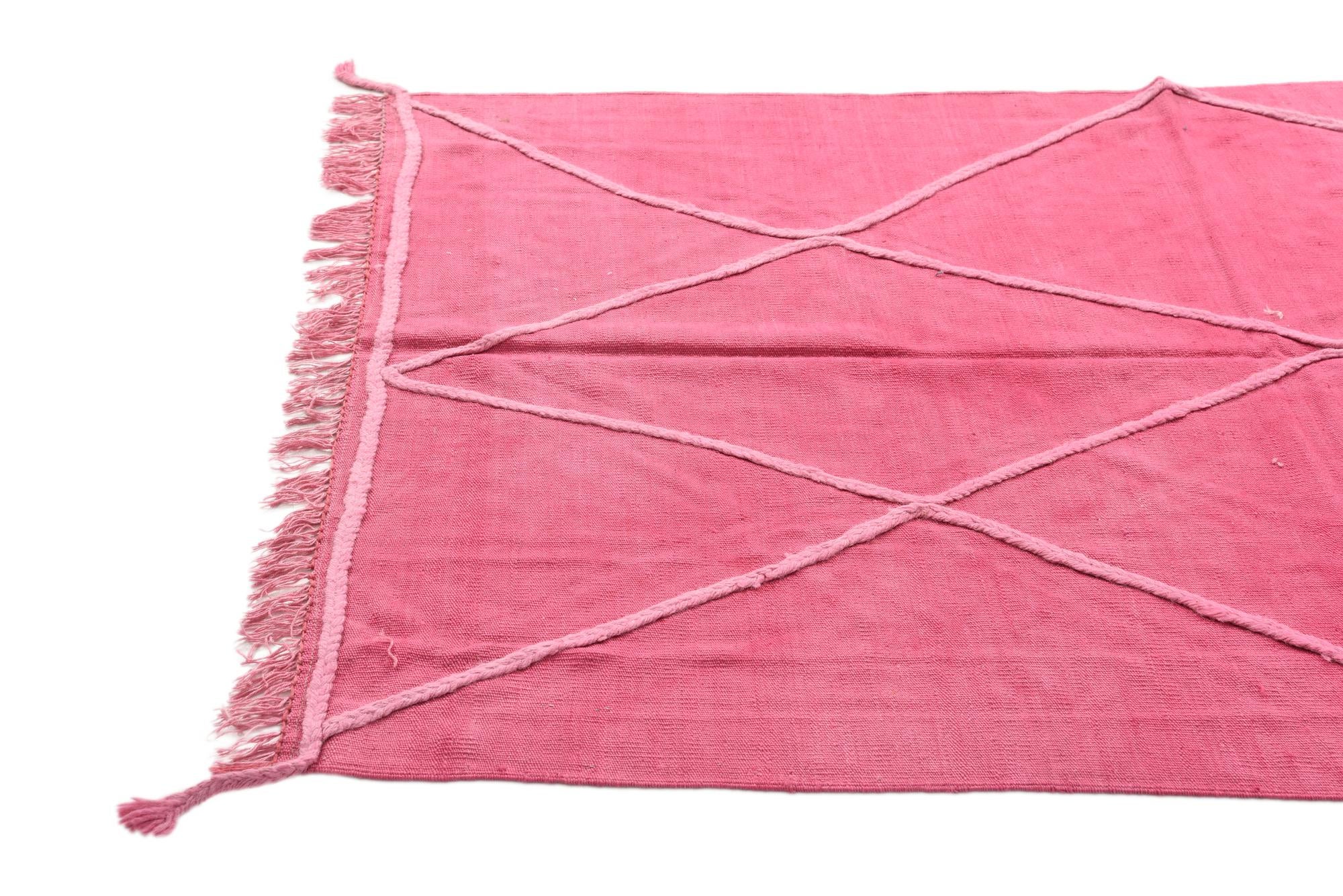 4' 7 x 6' 7 Hand Woven Kilim Modern Wool Rug