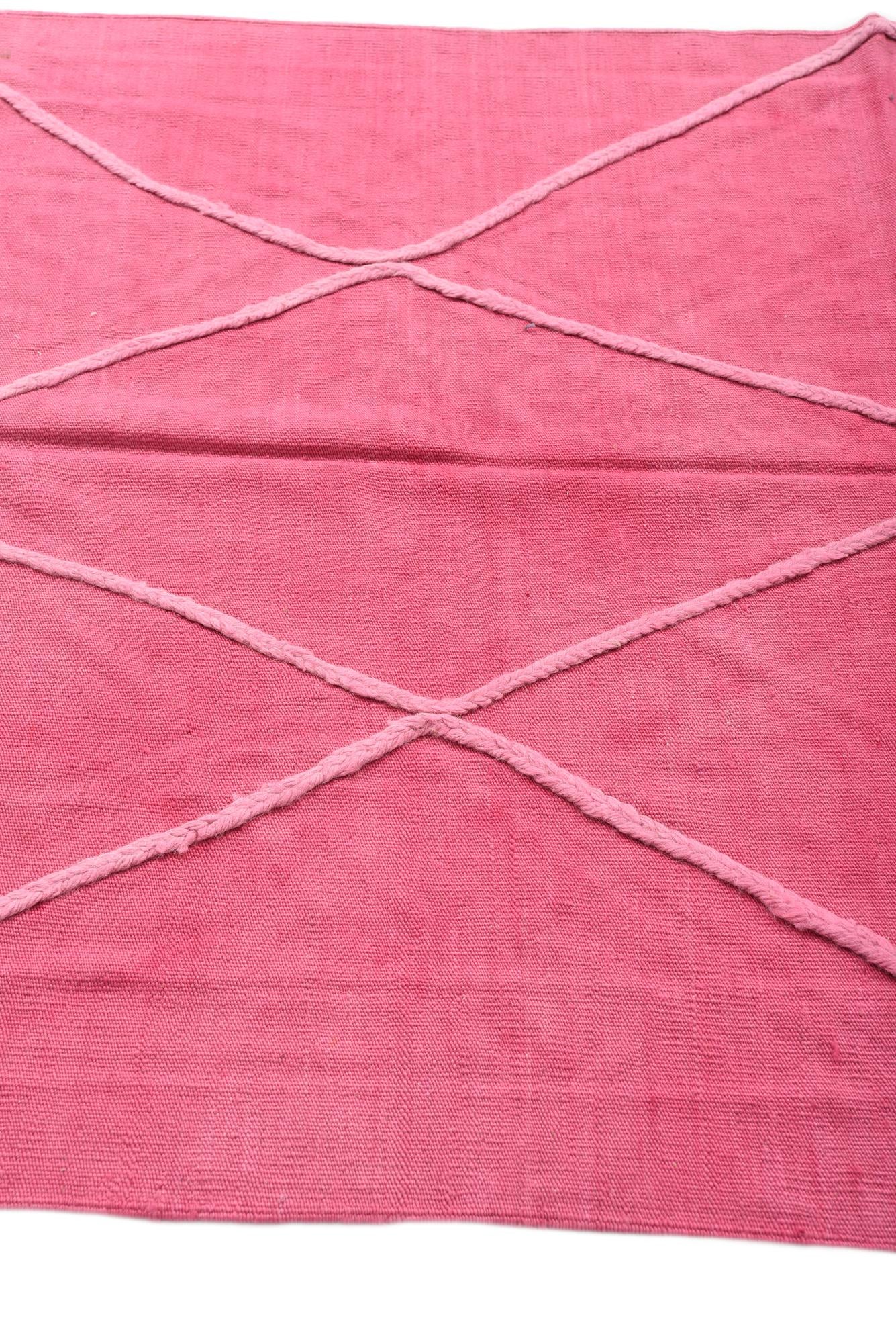 4' 7 x 6' 7 Hand Woven Kilim Modern Wool Rug