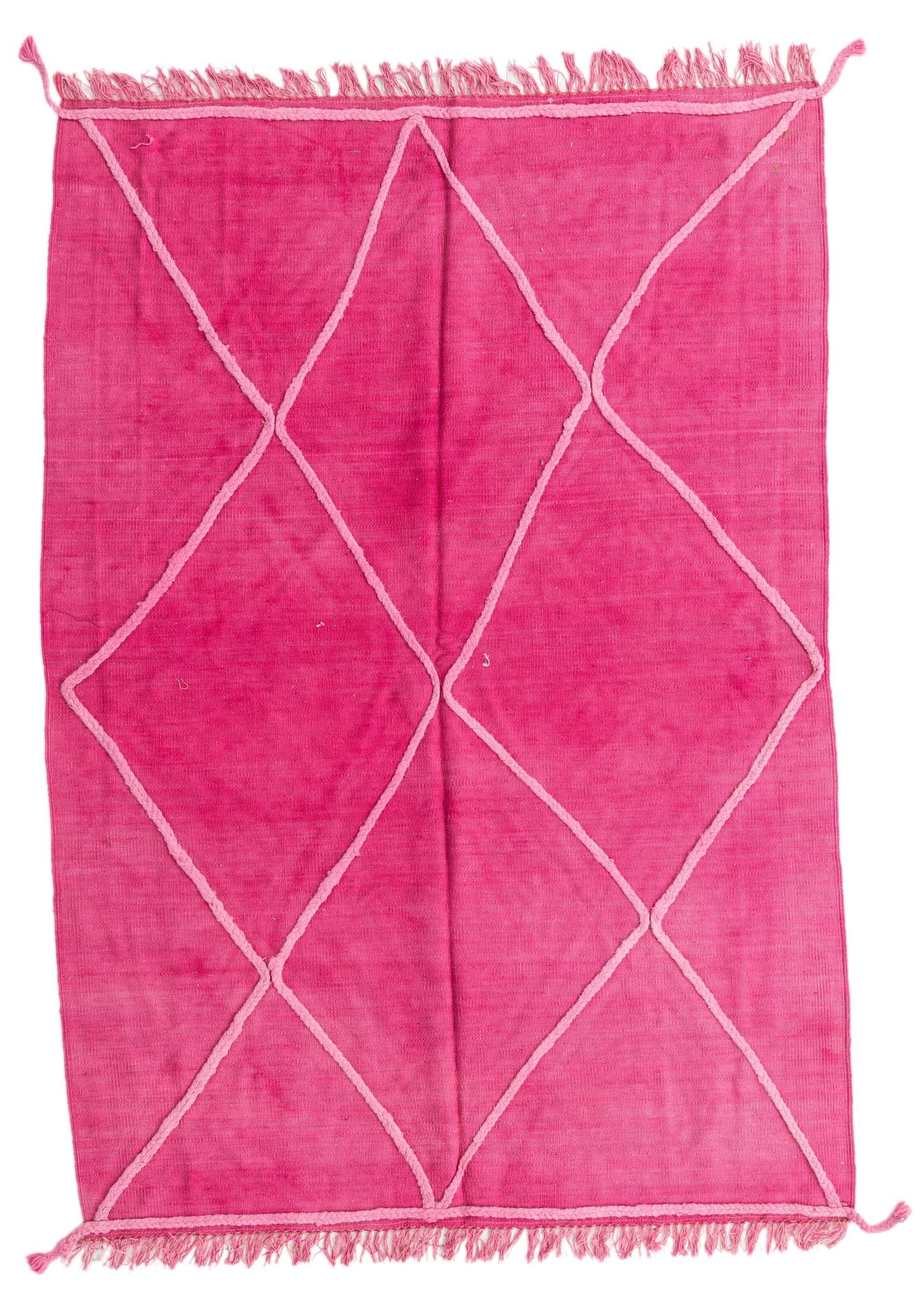 4' 7 x 6' 7 Hand Woven Kilim Modern Wool Rug