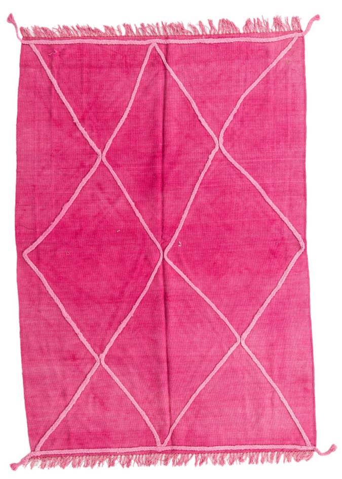 Detail image of 4' 7 x 6' 7 Hand Woven Kilim Modern Wool Rug