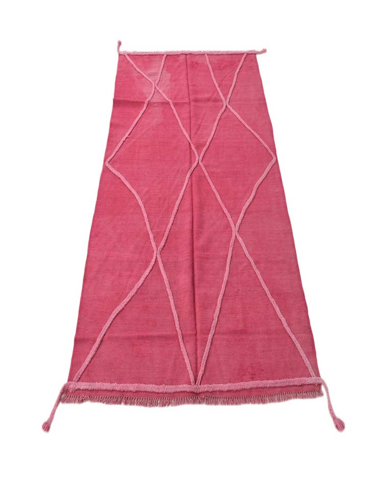 Detail image of 3' 11 x 5' 9  Hand Woven Kilim Modern Wool Rug