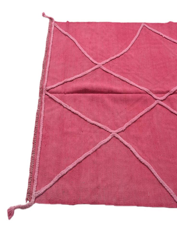 Detail image of 3' 11 x 5' 9  Hand Woven Kilim Modern Wool Rug