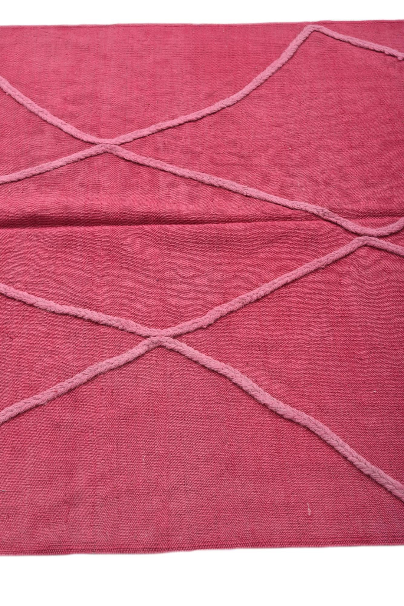 3' 11 x 5' 9 Hand Woven Kilim Modern Wool Rug