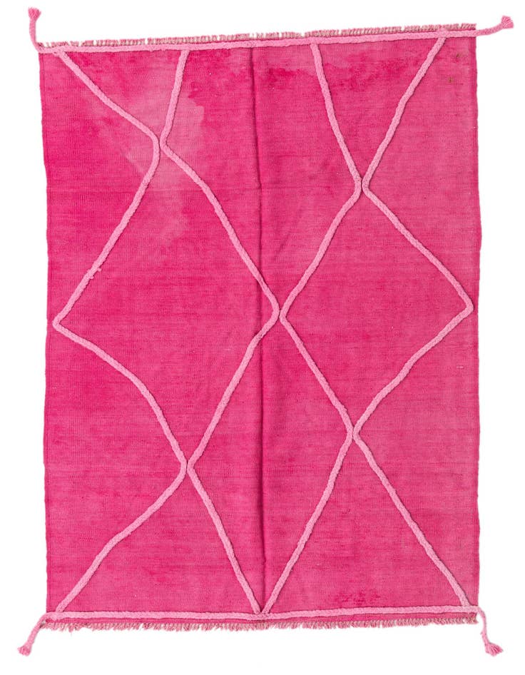 Detail image of 3' 11 x 5' 9 Hand Woven Kilim Modern Wool Rug