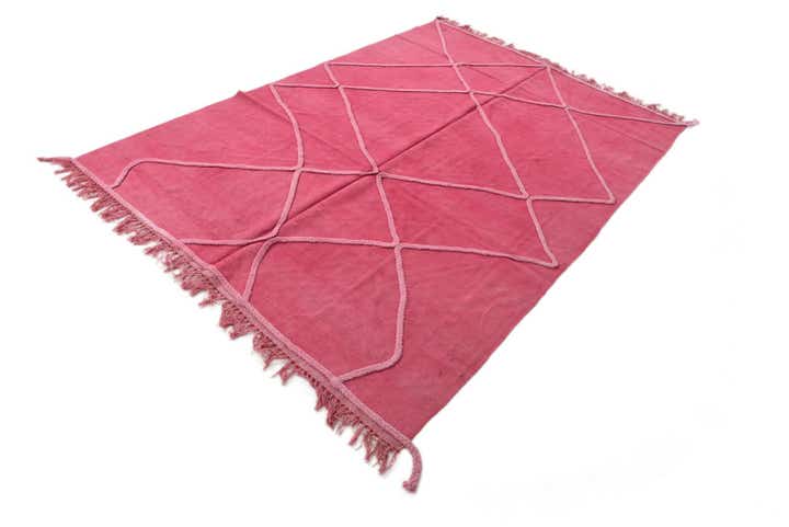 5' 7 x 8' Hand Woven Kilim Modern Wool Rug