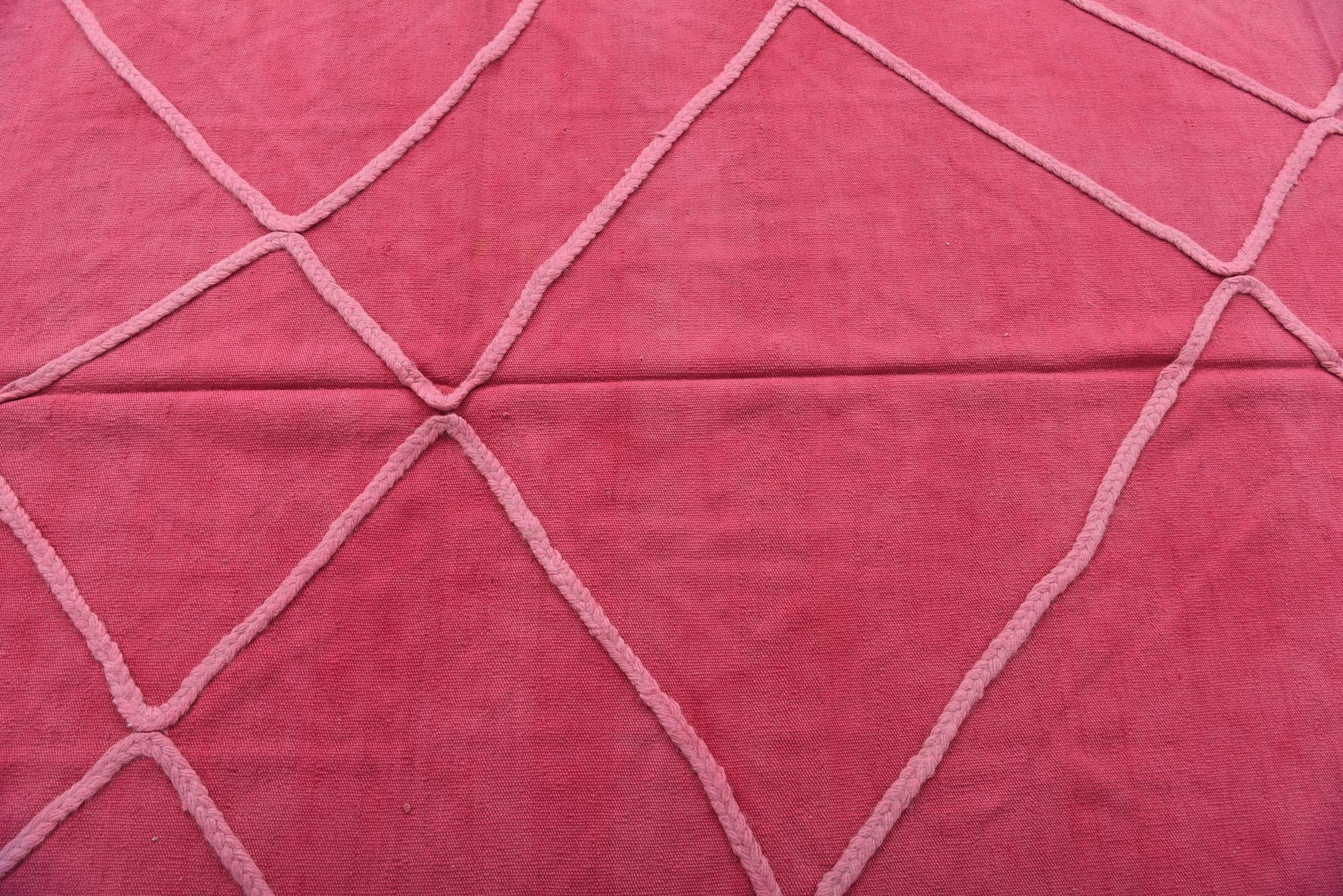 5' 7 x 8' Hand Woven Kilim Modern Wool Rug