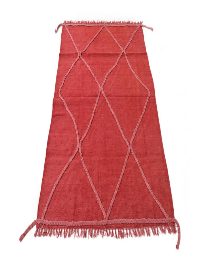 Detail image of 3' 3 x 4' 7 Hand Woven Kilim Modern Wool Rug