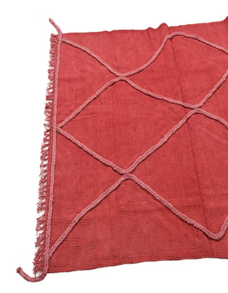 Detail image of 3' 3 x 4' 7 Hand Woven Kilim Modern Wool Rug